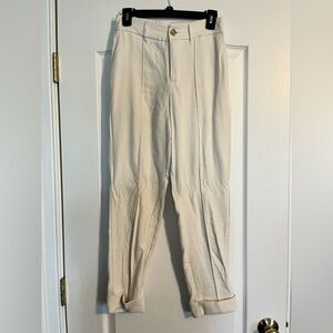 Linen off-white trousers
